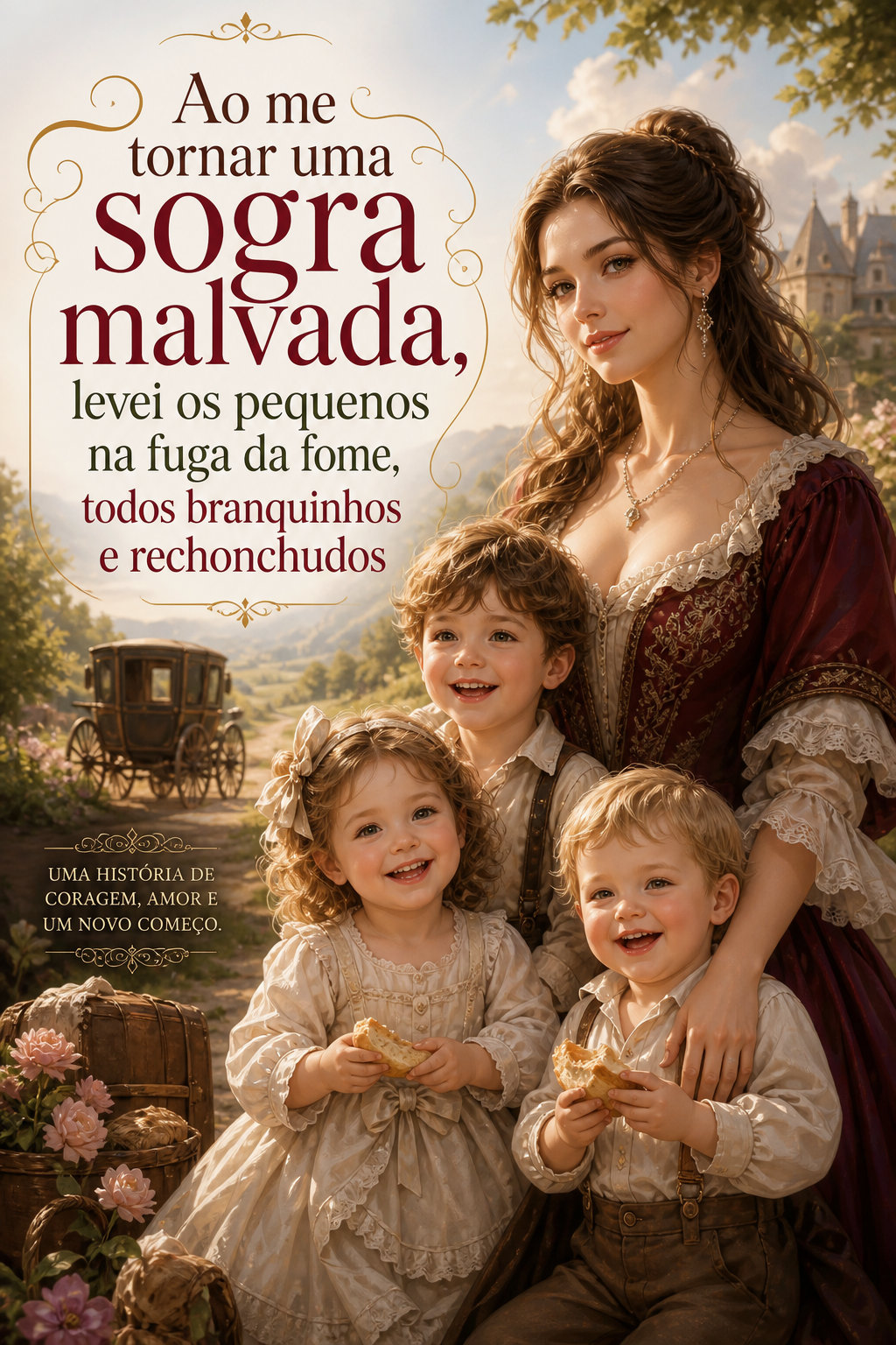 Ao me tornar uma sogra malvada, levei os pequenos na fuga da fome, todos branquinhos e rechonchudos